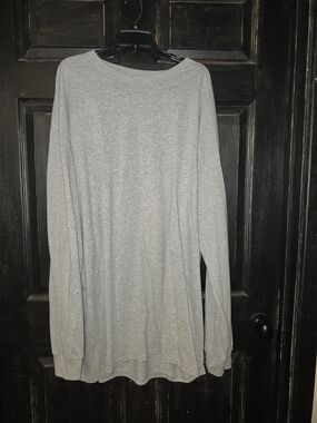 Port and Company Long Sleeve Tee in Light Gray